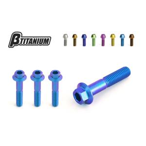 βTITANIUM ベータチタニウム ハンドルクランプ チタンボルトキット カラー：マジョーラブルー(陽極酸化処理) ZRX1200DAEG KAWASAKI カワサキ｜webike02