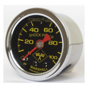 MARSHALL MARSHALL:マーシャル 油圧ゲージ 0-100PSI【OIL PRESSURE GAUGE 0-100 PSI】 COLOR：MIDNIGHT； STAINLESS HOUSING｜webike02