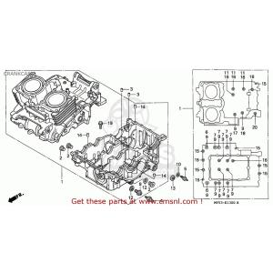 CMS シーエムエス (11000-MY5-305) CRANK CASE SET CB500 19...