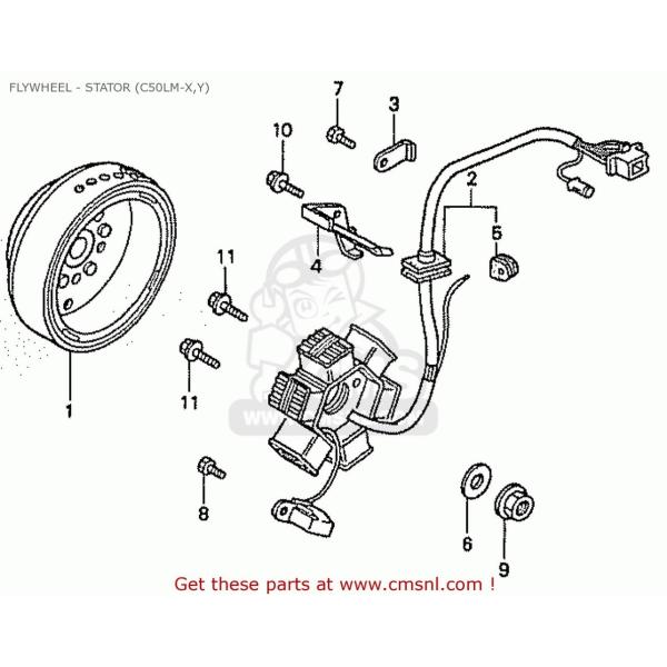 CMS シーエムエス FLYWHEEL COMP (JDM) C50CM C50D C50S C50...