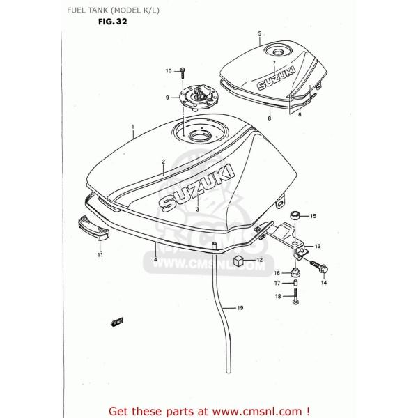 CMS シーエムエス (44201-01842) CAP SET，FUEL TANK GS500E ...