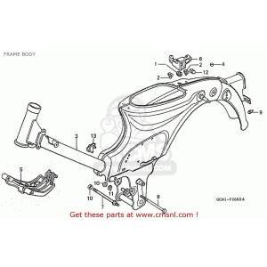 CMS CMS:シーエムエス FRAME BODY*PB285* (JDM) C50L LITTLE CUB (W) JAPAN HONDA ホンダ｜webike02