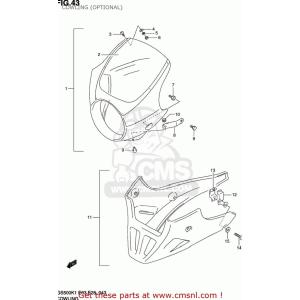 CMS シーエムエス COWLING ASSY，UPR(BLACK) GS500 2001 (K1) USA (E03) 2002 (K2) SUZUKI スズキ ビキニカウル カウル関連 外装