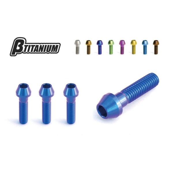 βTITANIUM ベータチタニウム ステアリングステムアンダーチタンボルトキット ローズピンク タ...