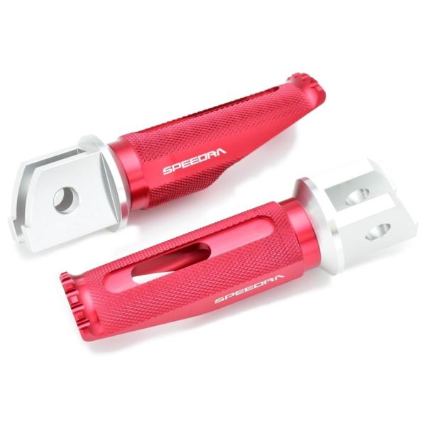 SPEEDRA スピードラ アルミ削り出しステップ レーシングタイプ ステップバーカラー：レッド /...