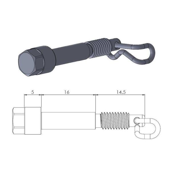 MOTOMASTER モトマスター ブレーキパッド用ピン MC 50 MC-E 5 E-bike E...