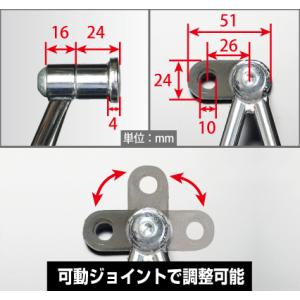 ROUGH＆ROAD ラフ＆ロード RALLY591 トライアングルサイドバッグサポート シングル ...