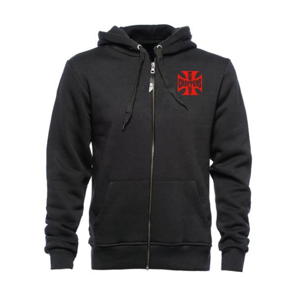 WEST COAST CHOPPERS Red OG Cross Zip Hoodie MALE カ...