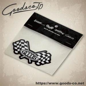 GOODS グッズ 特殊耐水ラミネートステッカー [MGG CHECKER FLAG] ステッカー・...