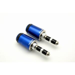 RIDEA RIDEA:リデア ハンドルバーエンド ロングタイプ カラー：ブルー ハンドル内径15.5-18mm用