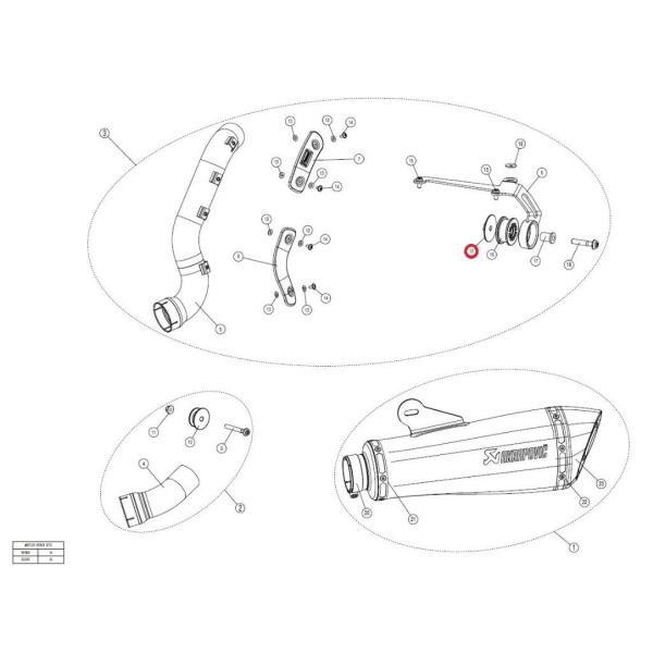 AKRAPOVIC アクラポビッチ 【リペアパーツ】P-DR91 spacer bush esd B...