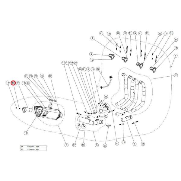 AKRAPOVIC アクラポビッチ 【リペアパーツ】P-FB40 bolt APRILIA アプリリ...