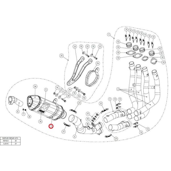 AKRAPOVIC アクラポビッチ 【リペアパーツ】P-MCCZ39 muffler clamp c...