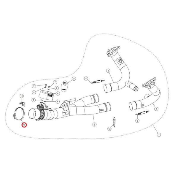 AKRAPOVIC アクラポビッチ 【リペアパーツ】P-R92 clamp ss R1200GS A...