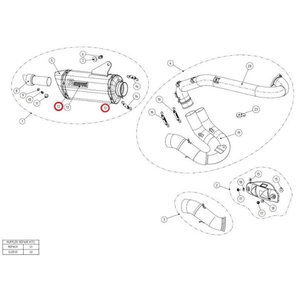 AKRAPOVIC アクラポビッチ 【リペアパーツ】P-TT31 titanium tape F80...