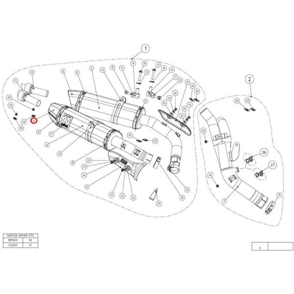 AKRAPOVIC アクラポビッチ 【リペアパーツ】V-EC109 end cap ca YZF-R...