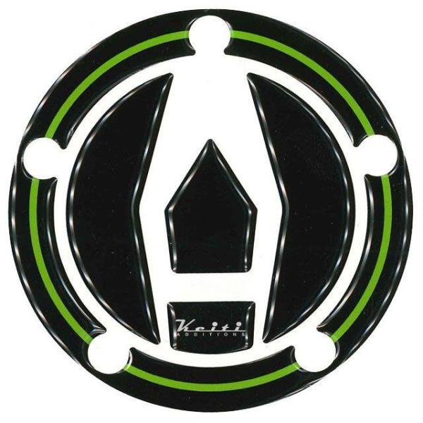 KEITI ケイティ フューエルキャップパッド カラー：ブラック／グリーン Ninja H2-SX ...
