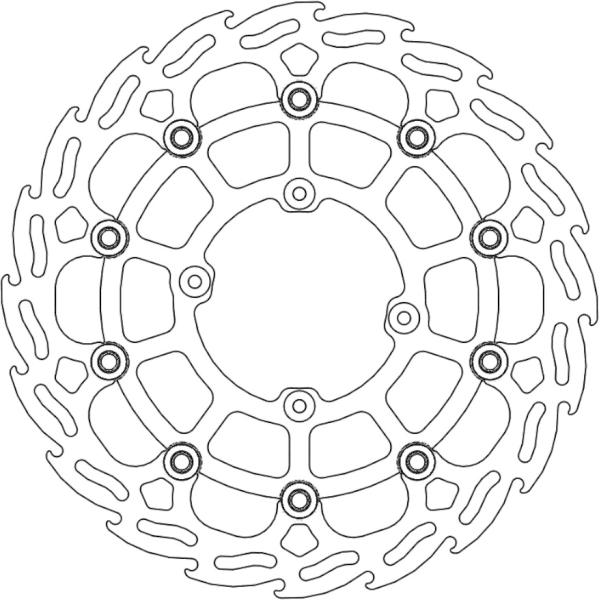 MOTOMASTER モトマスター 298mm スーパーモト フロントフレイムブレーキディスク CR...