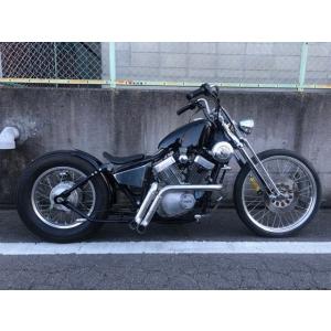 部品屋K&W ショートドラッグパイプマフラー ビラーゴ250(XV250