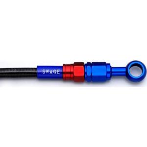 SWAGE-LINE スウェッジライン フロント ブレーキホースキット フィッティングカラー：レッド...