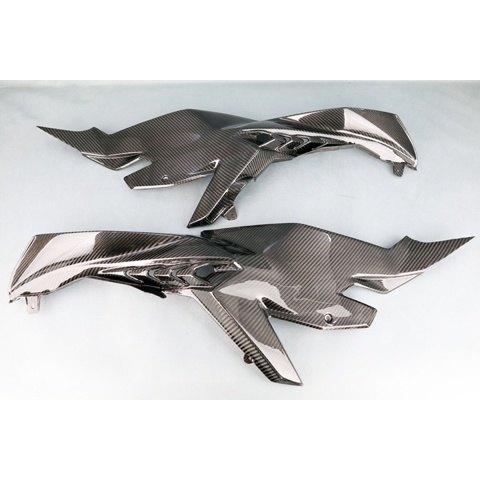 A-TECH エーテック タンクサイドカバーSPL タイプ：綾織ドライカーボン(DC)／クリア塗装済...