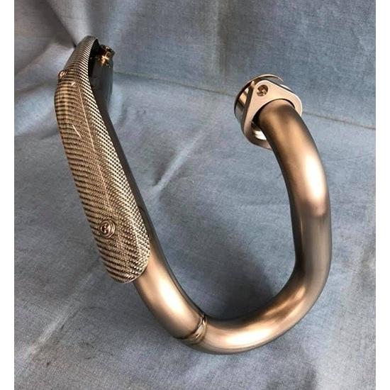 力造(Rikizoh) リキゾウ エキゾーストパイプ／ヒートガードセット タイプ：シルバーカーボンヒ...