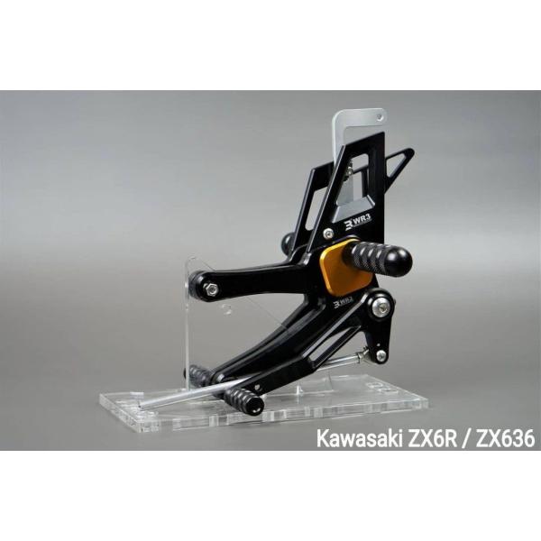 WR3 ダブルアールスリー バックステップキット Vシリーズ フットペグカバー：グリーン ZX-6R...