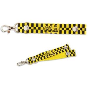 MOON EYES ムーンアイズ Checker キーフック カラー：イエロー キーホルダー バイク...
