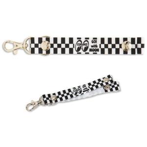 MOON EYES ムーンアイズ Checker キーフック カラー：ホワイト キーホルダー バイク...