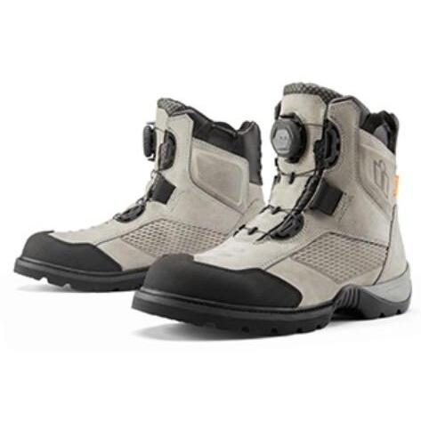 ICON アイコン BOOT STORMHAWK［ブーツ ストームホーク グレー］ライディングシュー...