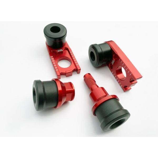 SMR エスエムアール フロント＆リアアクスル ブロック スライダーセット レーシング カラー：レッ...