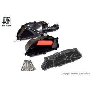 KN企画 ケイエヌキカク 大容量エアクリーナーBOX カラー：ブラックフィルター BW’S R X ...