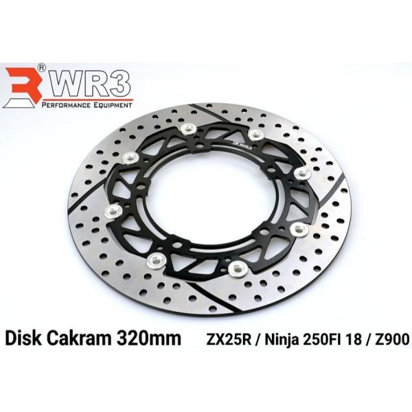 WR3 ダブルアールスリー フローティング フロントディスクローター フローティングピン：シルバー ...