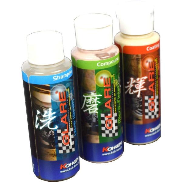 GLARE グレア ボディケア 3本セット 内容量：100ml ワックス・コーティング・ガラスコーテ...