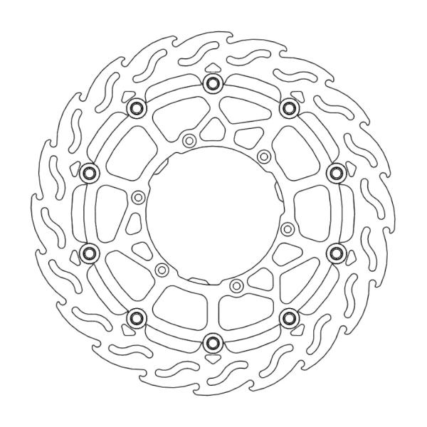 MOTOMASTER モトマスター 320mm スーパーモト レーシング フロントフレイムブレーキデ...
