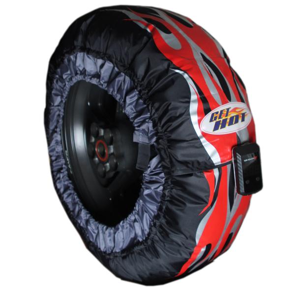 GET HOT ゲットホット タイヤウォーマー GP-EVOR V2 カラー：レッド／シルバー CB...