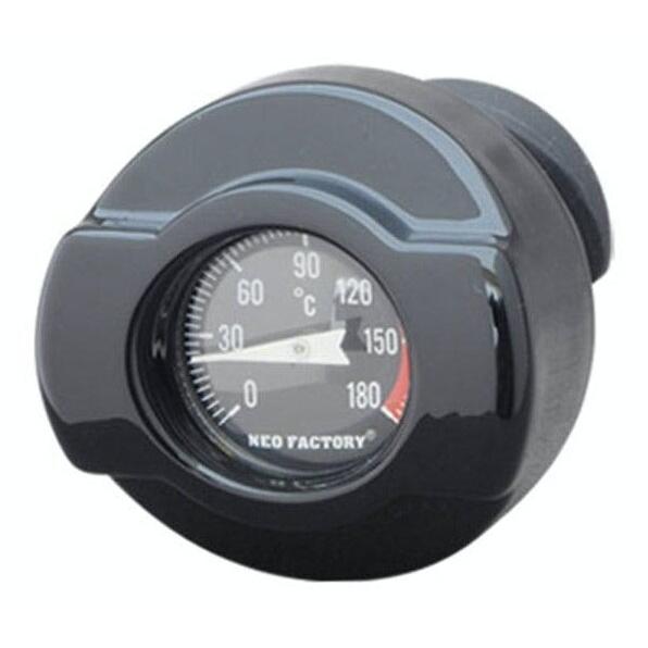 Neofactory ネオファクトリー 油温計付オイルタンクキャップ 文字盤：黒 XLスポーツスター...