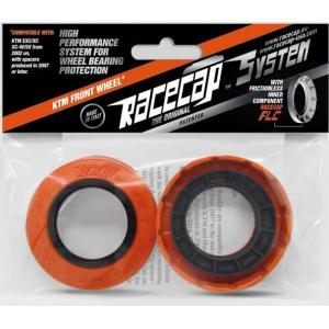 Racecap Racecap:レースキャップ Racecap System フルキット ホイールベアリング保護キャップ 前後セット カラー：オレンジ FE TE EXC EC｜webike02