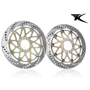 TK ティーケー PAIR OF FLOATING FRONT BRAKE DISCS EVO LI...