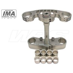 Ima special parts アイエムエースペシャルパーツ PAIR OF ADJUSTABLE STEERING PLATES MOD.8 Color：Titanium / Key Lock：With key R1 YAMAHA ヤマハ｜webike02