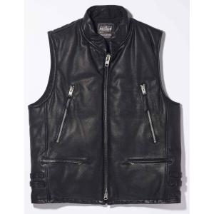 カドヤ（KADOYA） 【BUTTON DOWN VEST】 ボタンダウンベスト レザー