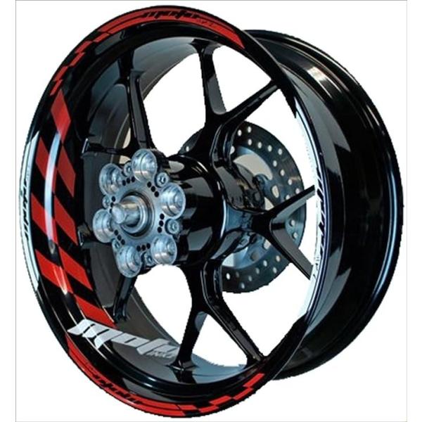 MOTOINKZ モトインクズ 17インチ GP フルカスタム リムステッカー カラー：レッド リム...
