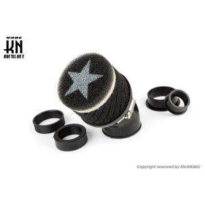 KN企画 ケイエヌキカク STAGE6 汎用エアフィルター カラー：ブラック ミクニ フラット24 ...