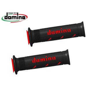domino ドミノ ストリートタイプ グリップ カラー：ブラック×レッド オンロードモデル ハンド...