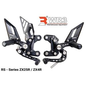 WR3 ダブルアールスリー RSシリーズ バックステップキット ワッシャーカラー：ブラック ZX-2...