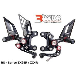 WR3 ダブルアールスリー RSシリーズ バックステップキット ワッシャーカラー：レッド ZX-25...