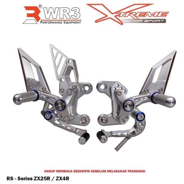 WR3 ダブルアールスリー RSシリーズ バックステップキット ワッシャーカラー：ブルー ZX-25...