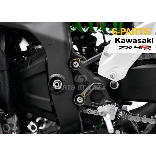 S-PARTS エスパーツ バックステップマウント用チタンボルトセット カラー：ゴールド ZX-4R...