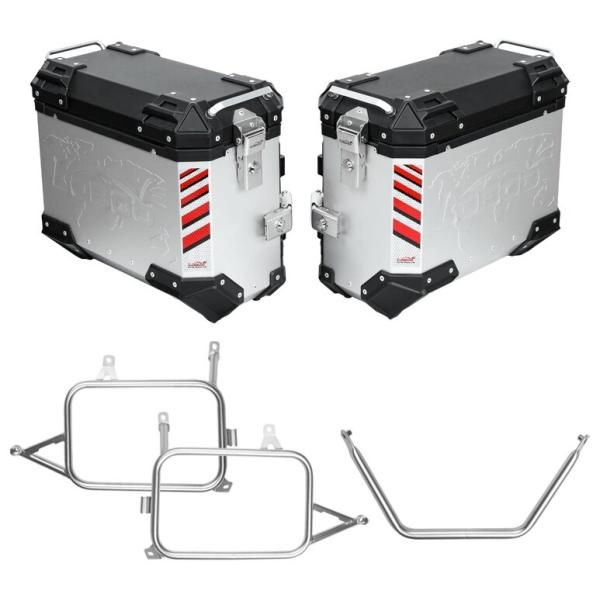 LOBOO ロブー PIKE TRACKER 35L サイドケース キャリア付き カラー：シルバー ...