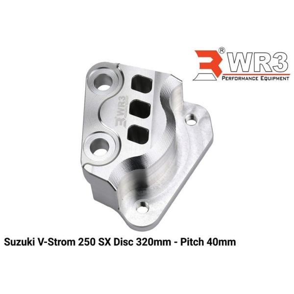 WR3 ダブルアールスリー フロントキャリパーサポート BREMBO用 カラー：シルバー V Str...